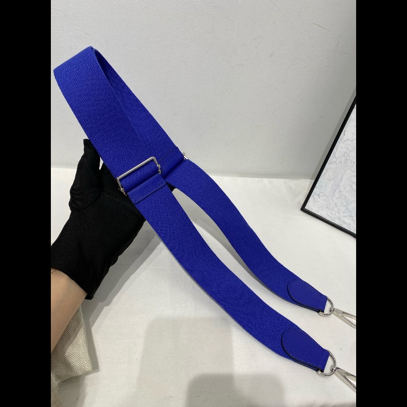 Hermes 伊芙琳 Evelyne 29 單肩包斜挎包 藍色銀扣-6