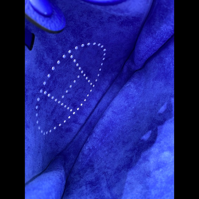 Hermes 伊芙琳 Evelyne 29 單肩包斜挎包 藍色銀扣-7