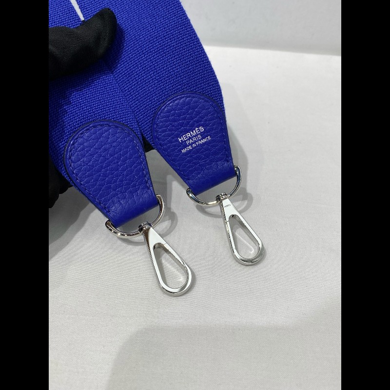 Hermes 伊芙琳 Evelyne 29 單肩包斜挎包 藍色銀扣-18