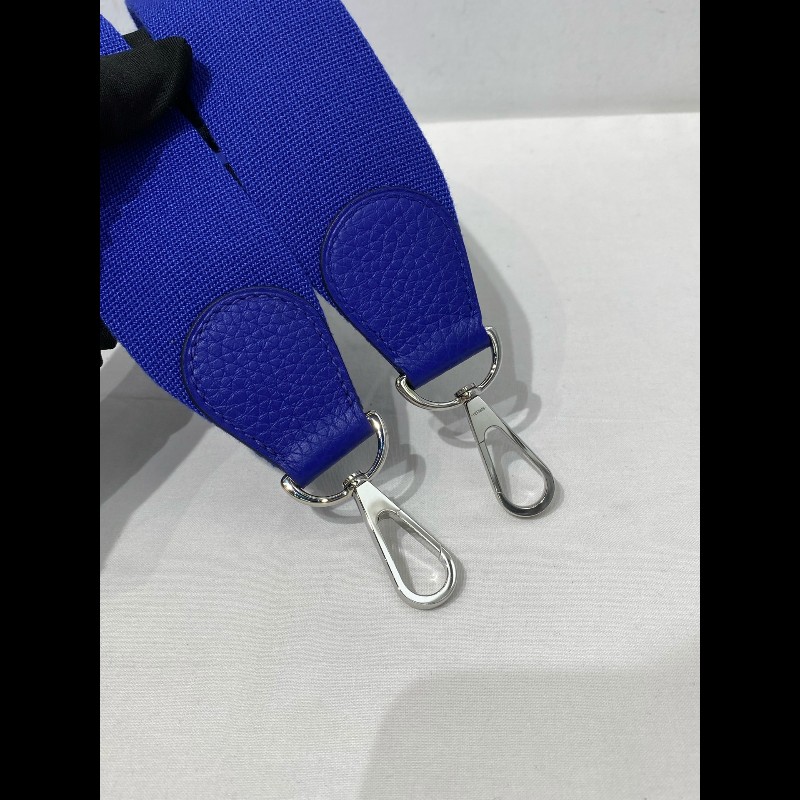 Hermes 伊芙琳 Evelyne 29 單肩包斜挎包 藍色銀扣-19