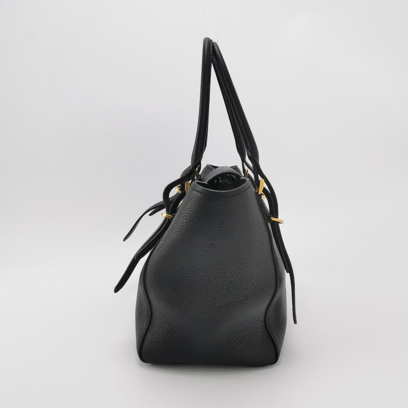 Prada 牛皮黑色手提包肩背包-4