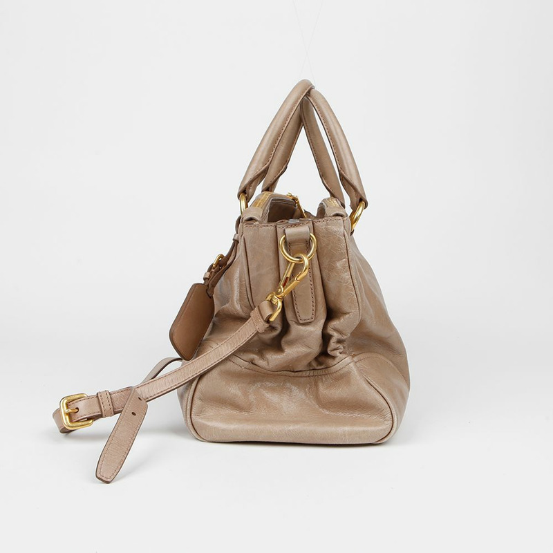 PRADA BN2324 金屬Logo手提單肩包-4