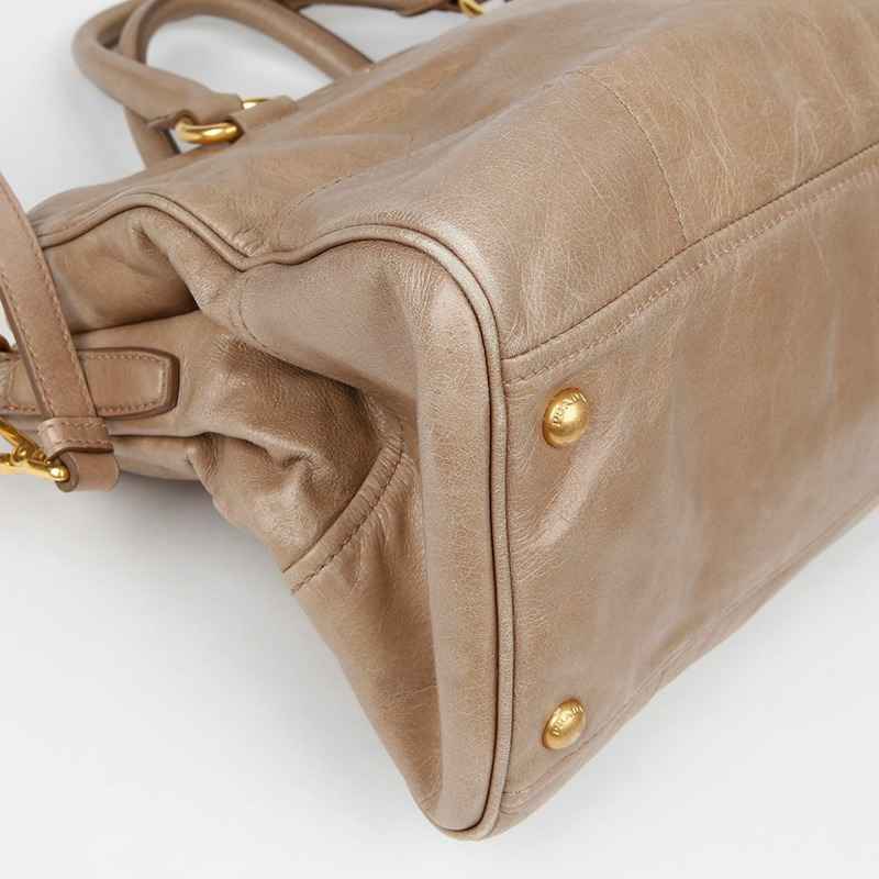 PRADA BN2324 金屬Logo手提單肩包-7