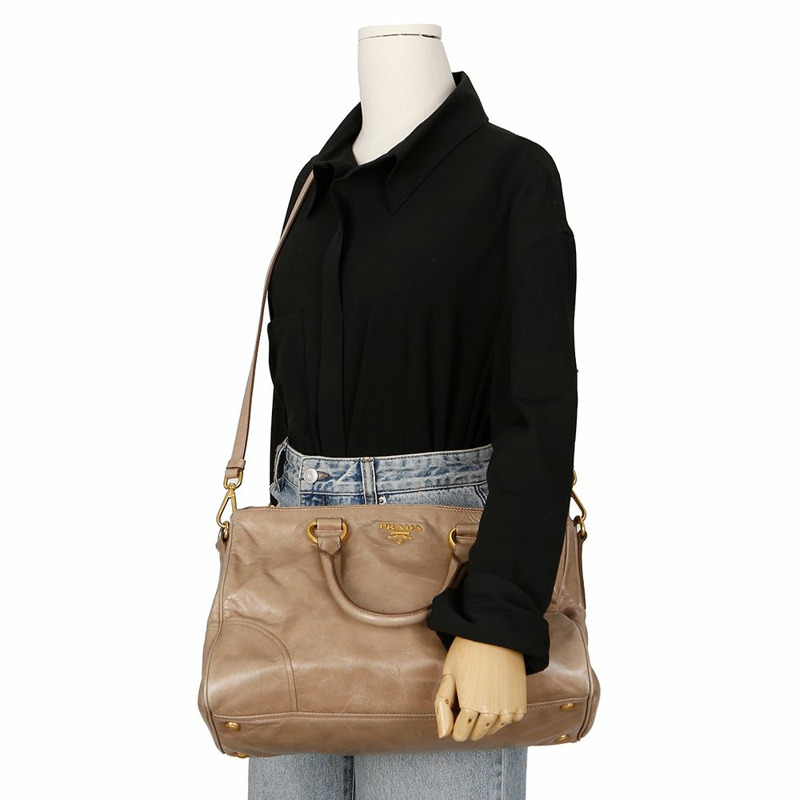 PRADA BN2324 金屬Logo手提單肩包-10