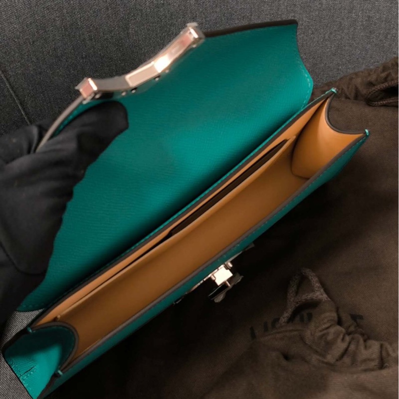 Moynat Gabrielle Clutch側背包/手拿包 湖水藍綠-5