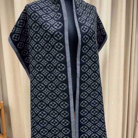 LV雙面雙色老花圖騰圍巾