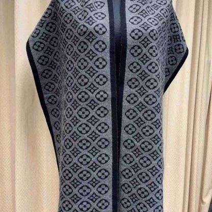 LV雙面雙色老花圖騰圍巾-1