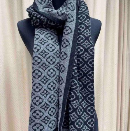 LV雙面雙色老花圖騰圍巾-2