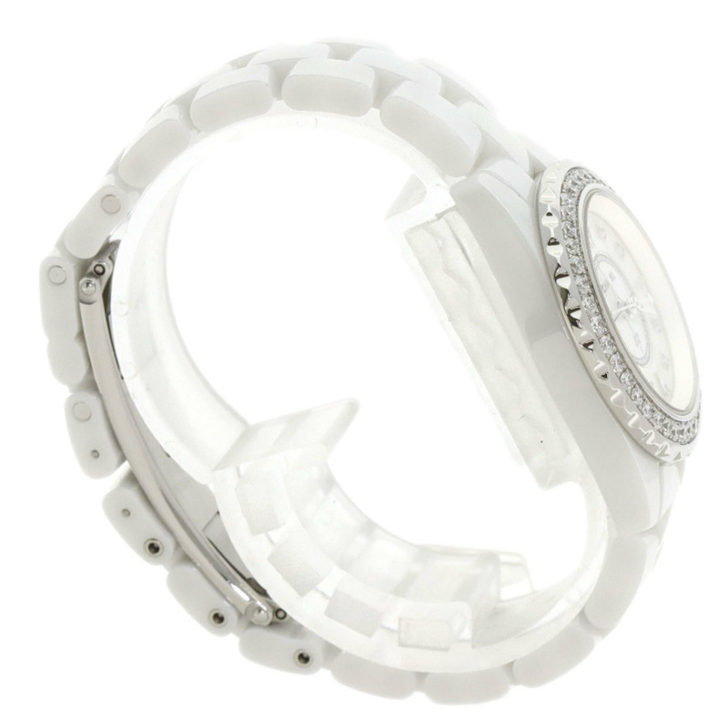 香奈兒 H2572 J12 29毫米 8 鑽石錶圈 陶瓷/陶瓷 女士腕錶-1