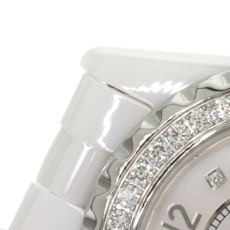 香奈兒 H2572 J12 29毫米 8 鑽石錶圈 陶瓷/陶瓷 女士腕錶-9