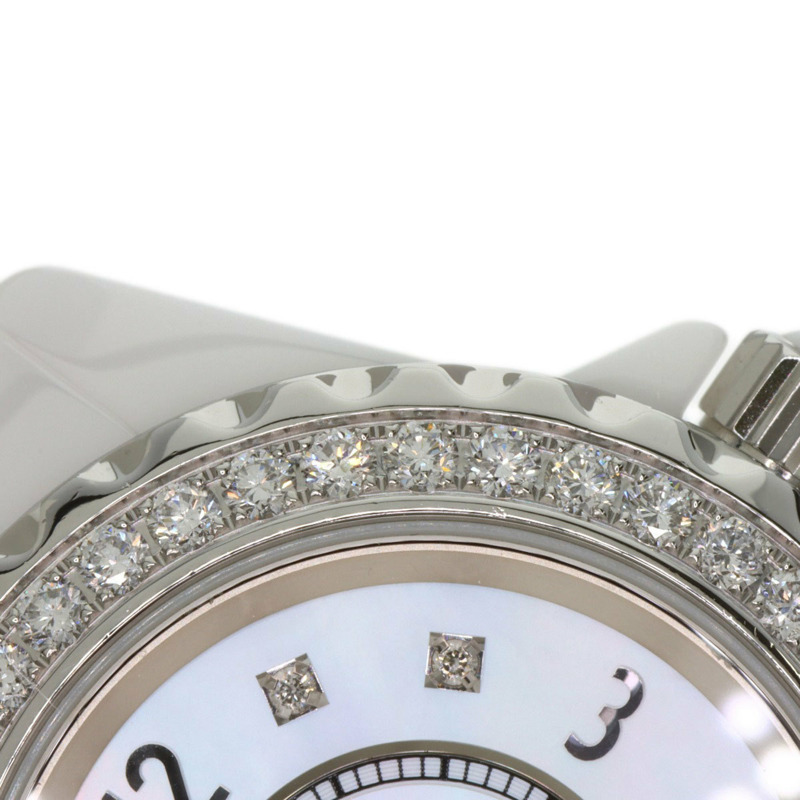 香奈兒 H2572 J12 29毫米 8 鑽石錶圈 陶瓷/陶瓷 女士腕錶-15