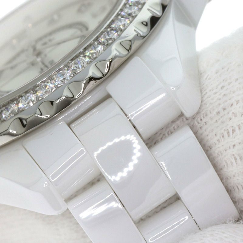 香奈兒 H2572 J12 29毫米 8 鑽石錶圈 陶瓷/陶瓷 女士腕錶-18