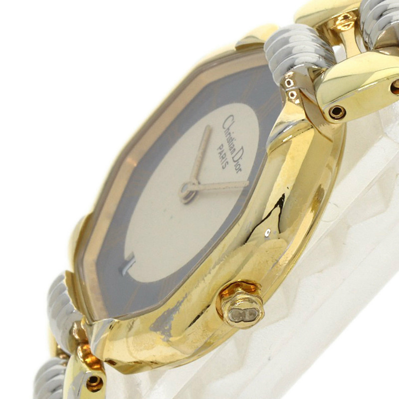 Christian Dior D48-133 八角形腕錶,不鏽鋼/SSxGP/GP,女士款-4