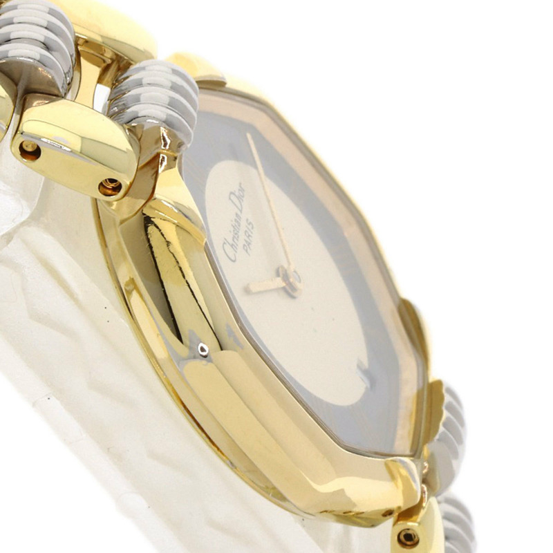 Christian Dior D48-133 八角形腕錶,不鏽鋼/SSxGP/GP,女士款-5