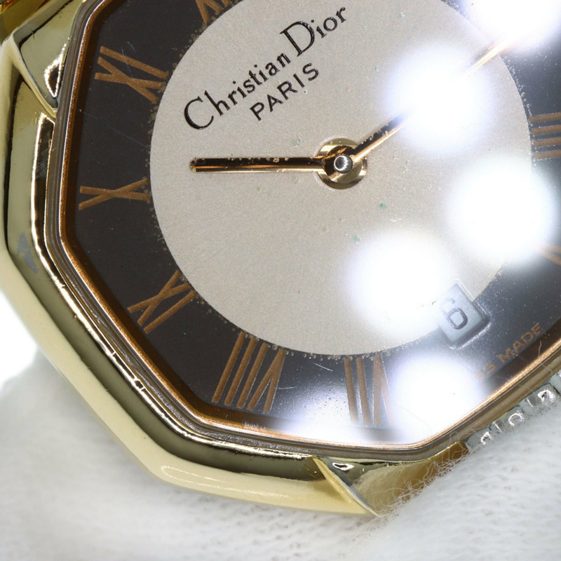 Christian Dior D48-133 八角形腕錶,不鏽鋼/SSxGP/GP,女士款-23