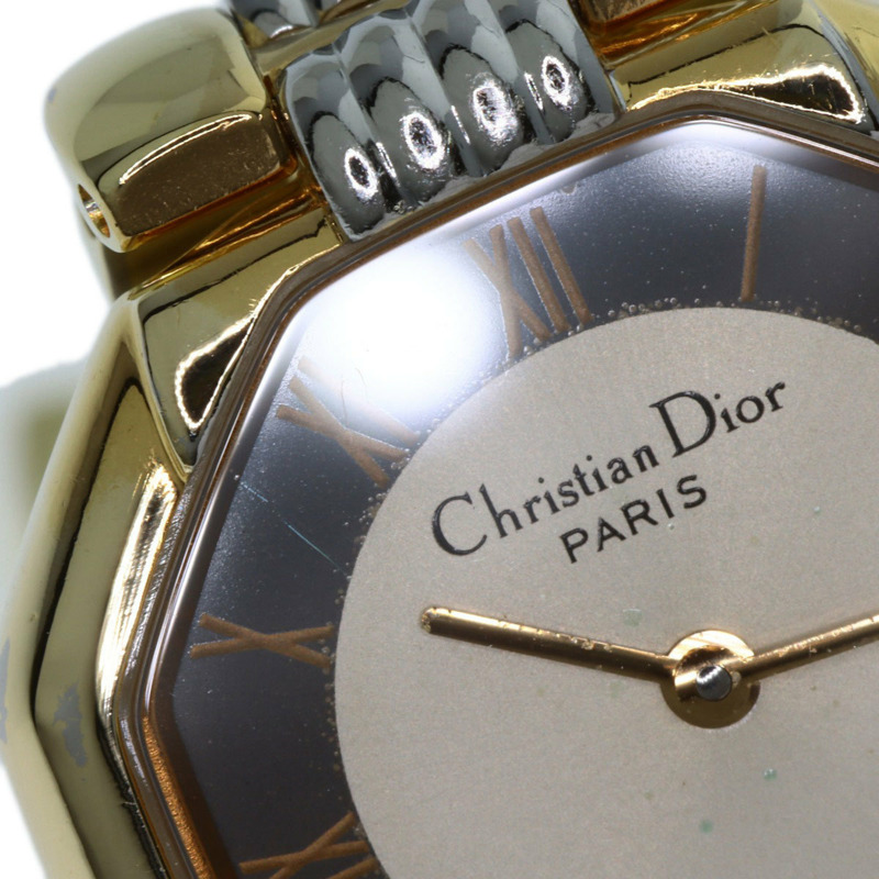 Christian Dior D48-133 八角形腕錶,不鏽鋼/SSxGP/GP,女士款-25
