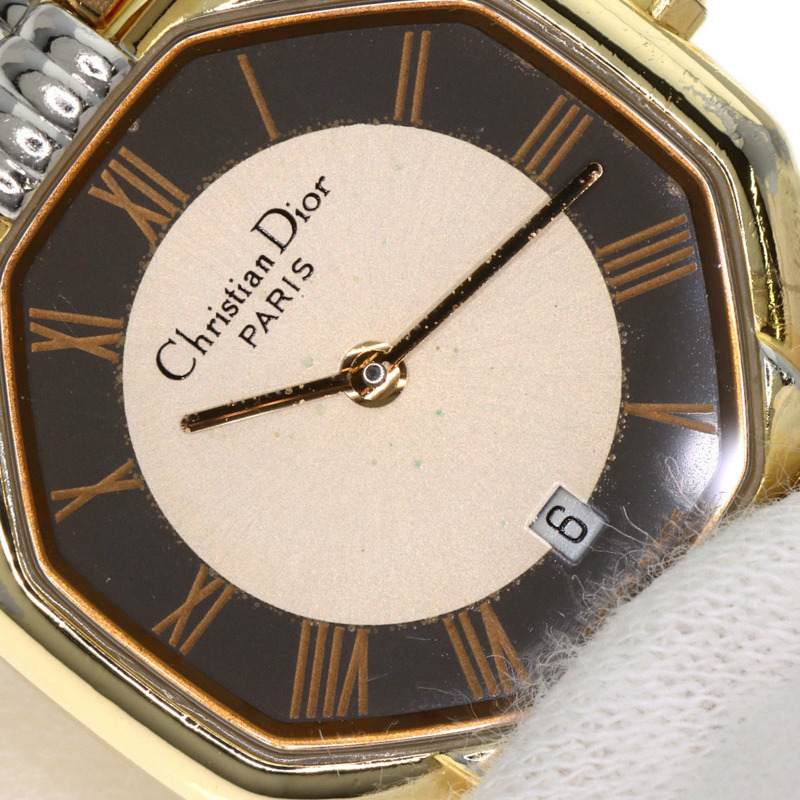 Christian Dior D48-133 八角形腕錶,不鏽鋼/SSxGP/GP,女士款-26