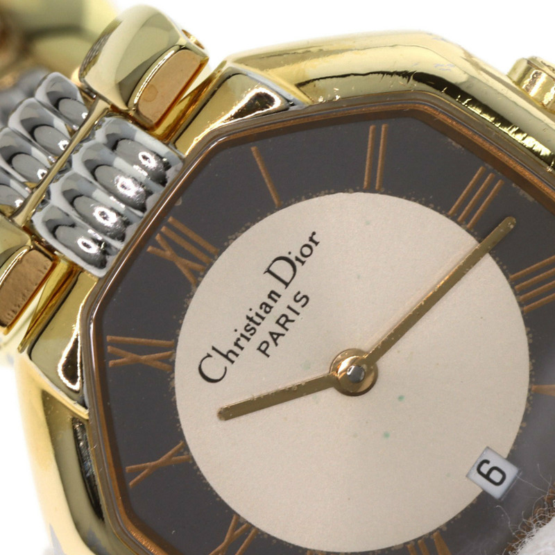 Christian Dior D48-133 八角形腕錶,不鏽鋼/SSxGP/GP,女士款-27