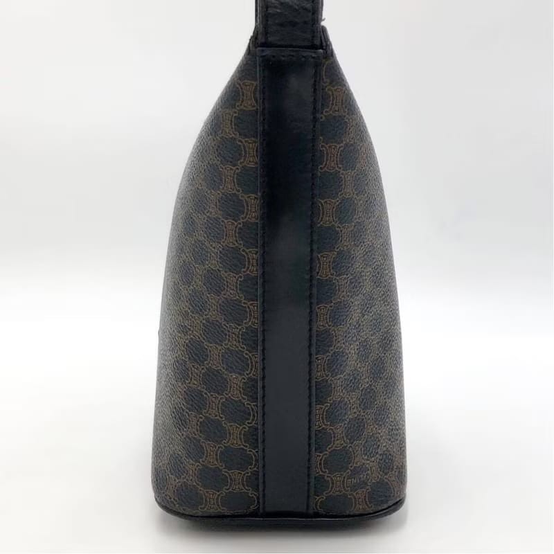 【LA LUNE】中古包 Celine黑色老花飯盒包 腋下包 側背包 單肩包 二手古董包-5