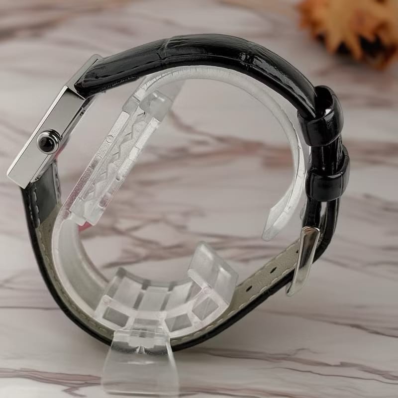 【LA LUNE】稀有中古Chanel Mademoiselle黑色石英古董錶 皮革帶 二手錶 女裝-3