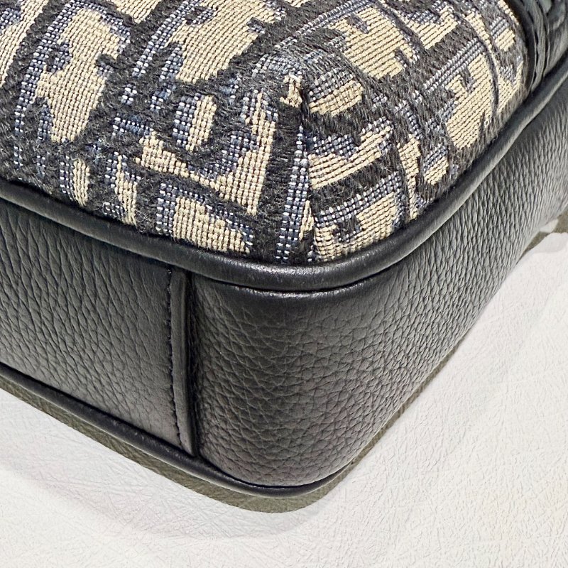 DIOR - Dior  Oblique Rider 2.0 米色緹花拉鍊郵差包-6