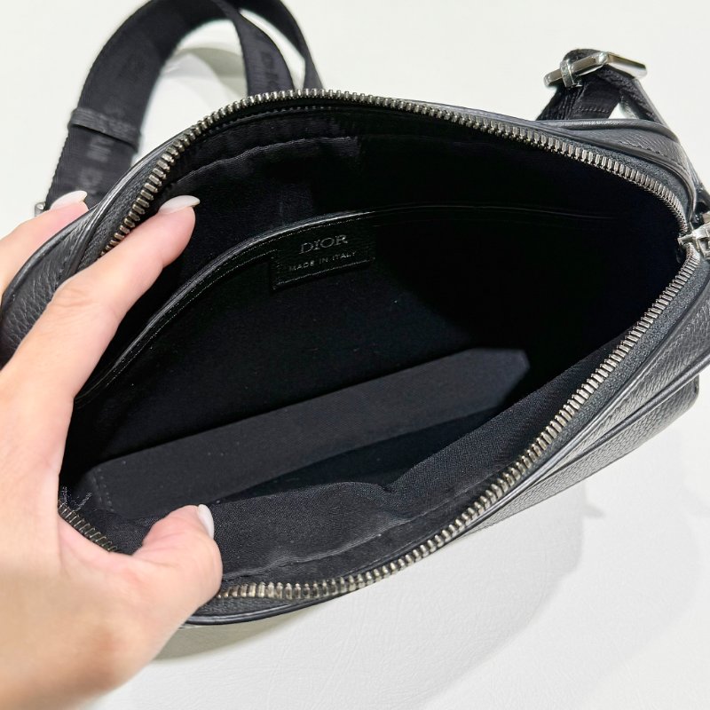 DIOR - Dior  Oblique Rider 2.0 米色緹花拉鍊郵差包-10