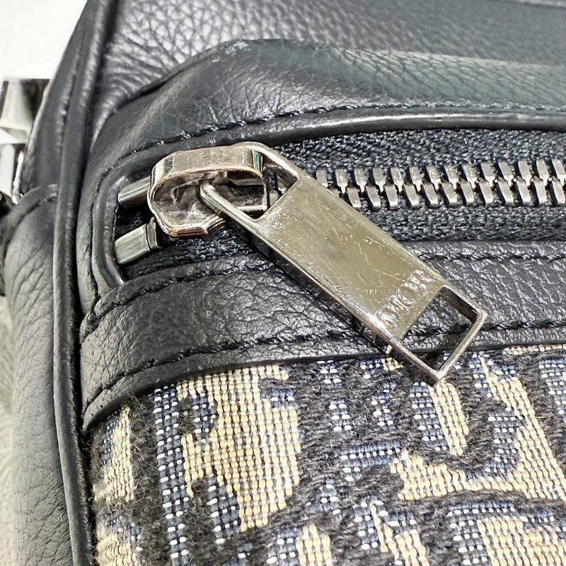 DIOR - Dior  Oblique Rider 2.0 米色緹花拉鍊郵差包-11