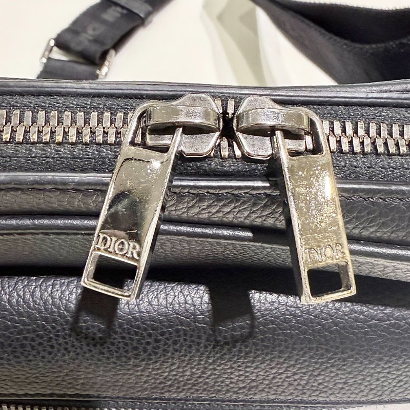 DIOR - Dior  Oblique Rider 2.0 米色緹花拉鍊郵差包-13