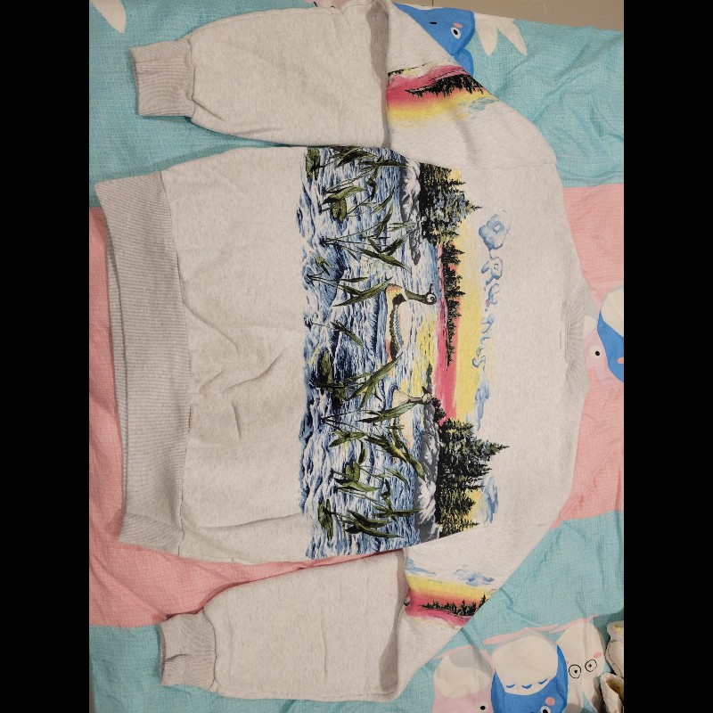 human made hunting sweatshirt Grey  鴨子 灰  厚大學T-7