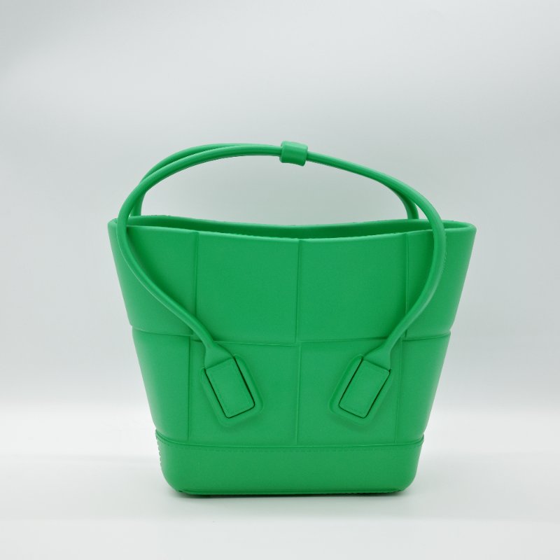 Bottega Veneta 寶緹嘉 Arco Rubber 熒光綠 手提包 菜籃子-0
