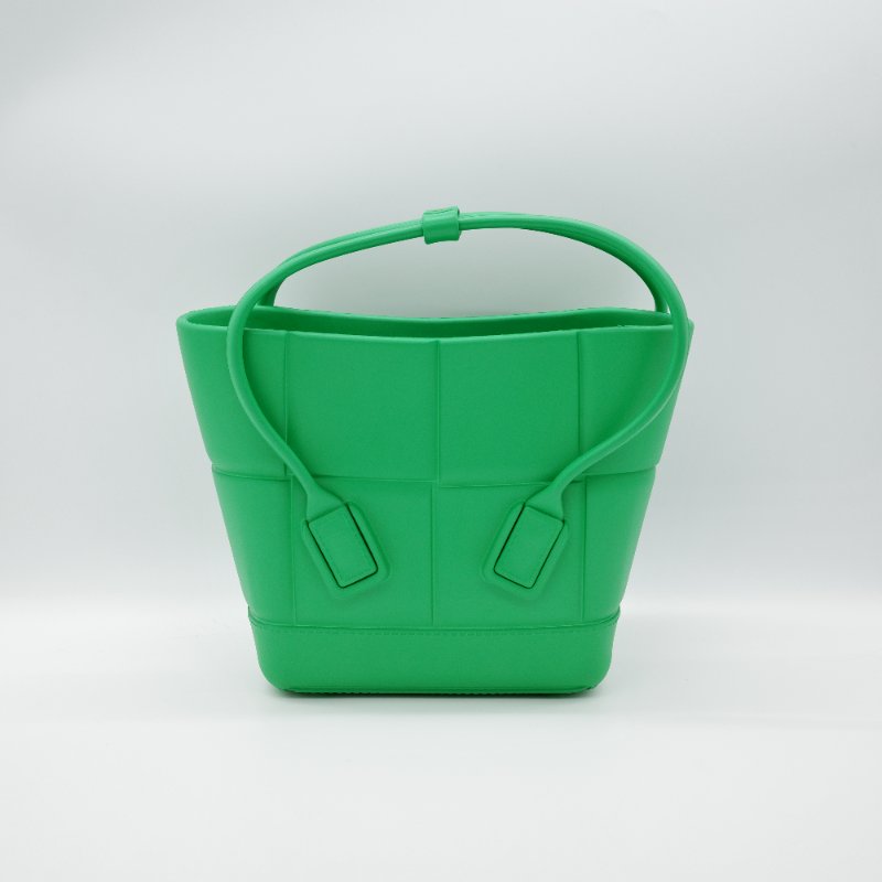 Bottega Veneta 寶緹嘉 Arco Rubber 熒光綠 手提包 菜籃子-3
