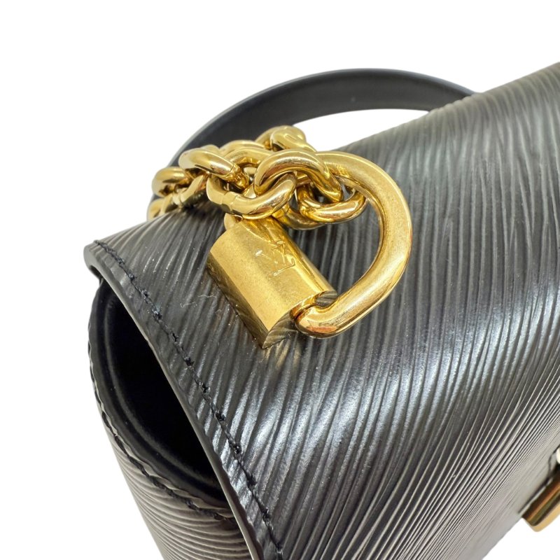 Louis Vuitton - 黑色金釦水波紋鏈條Twist EPI 手提斜背包-7