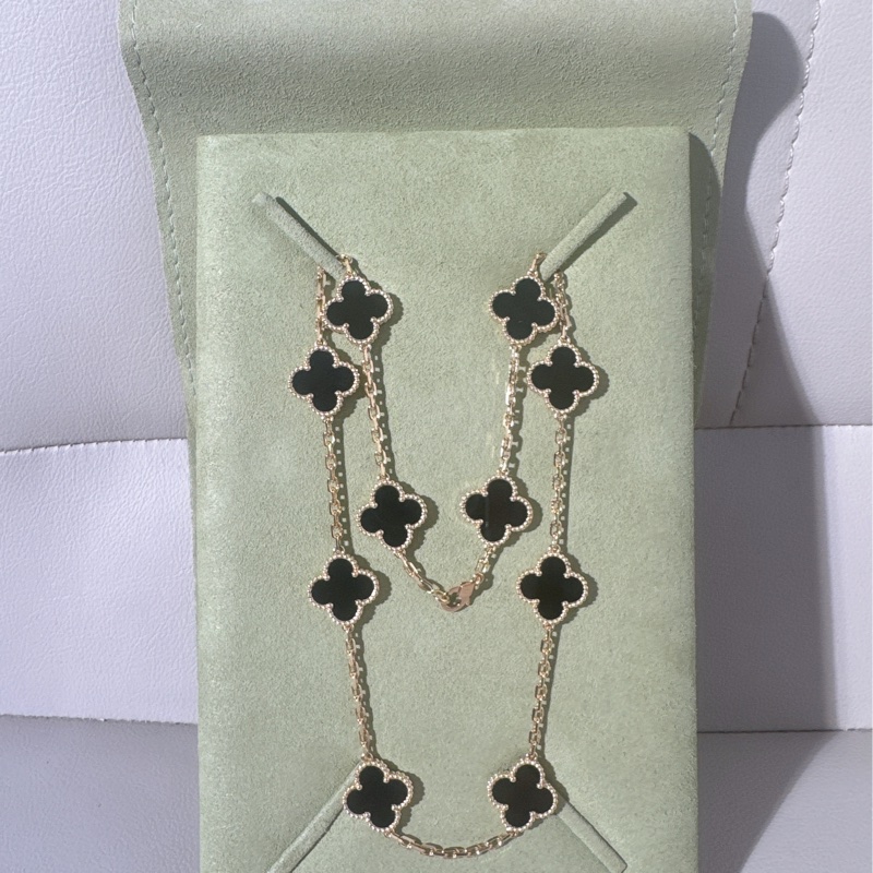 Vca梵克雅宝 黑玛瑙十花项链-1