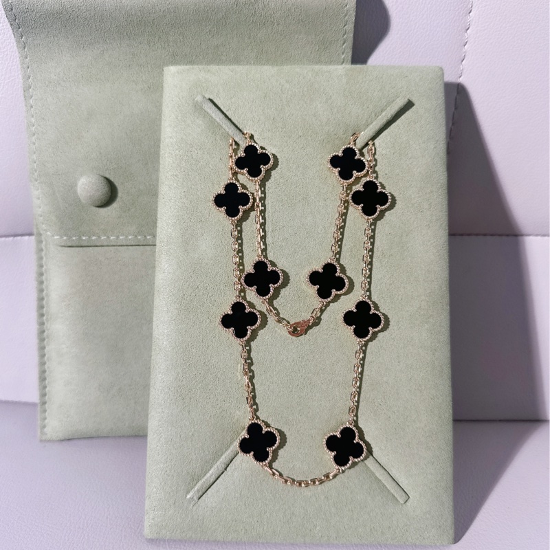 Vca梵克雅宝 黑玛瑙十花项链-2