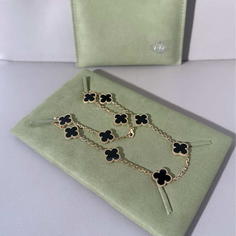 Vca梵克雅宝 黑玛瑙十花项链-4