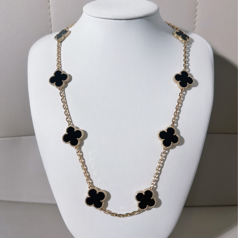 Vca梵克雅宝 黑玛瑙十花项链-5