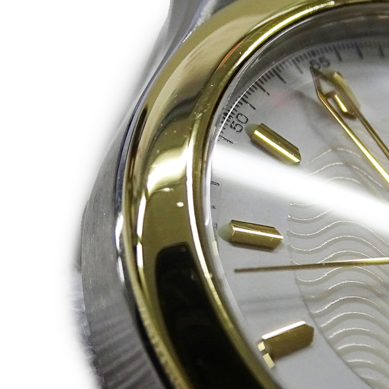 歐米茄海馬系列 2371.21 女士腕錶，120公尺防水，日期顯示，石英機芯，QZ系列，不鏽鋼錶殼，黃金錶殼，拋光黃色錶盤-12