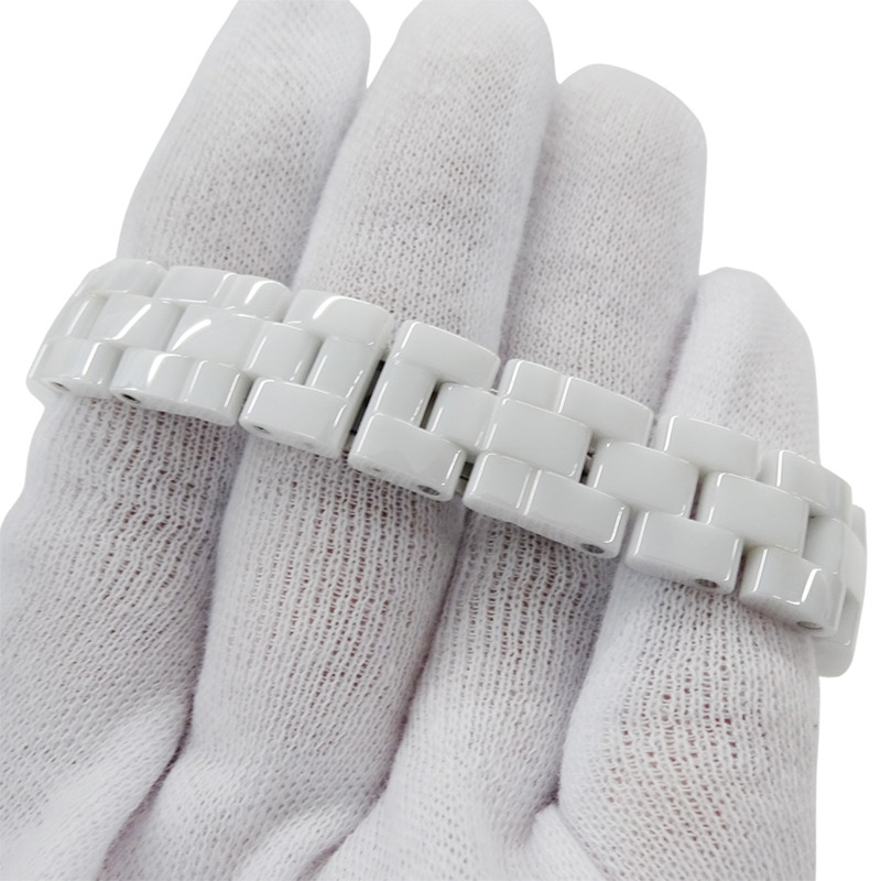 香奈兒女士 J12 8P 鑽石貝殼石英腕錶，不鏽鋼錶殼搭配白色陶瓷機芯 (H2570)，拋光款-5