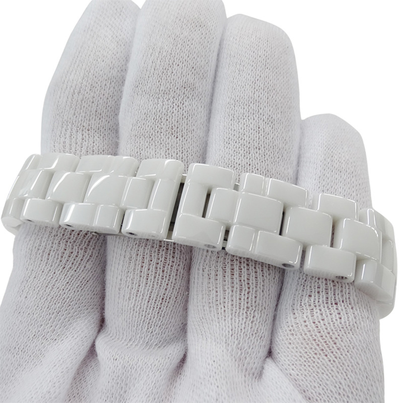 香奈兒女士腕錶，J12 日期顯示，限量發行 1200 枚，石英機芯，白色陶瓷錶殼，不銹鋼錶殼，型號 H4467，粉紅色錶盤，拋光處理-5