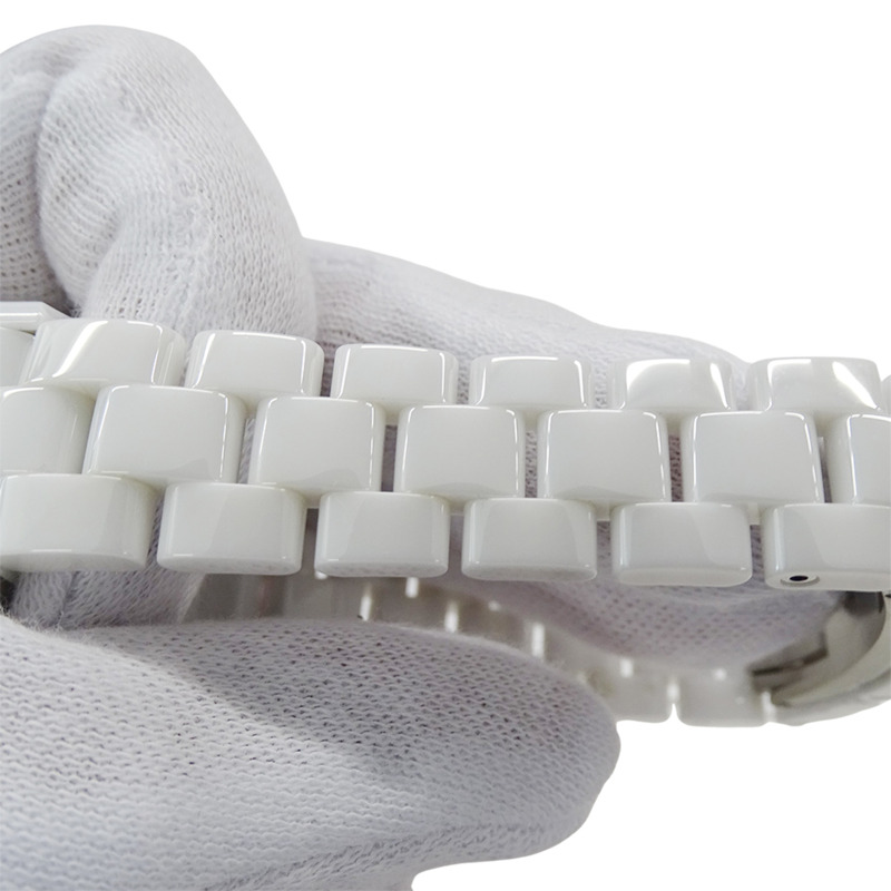 香奈兒女士腕錶，J12 日期顯示，限量發行 1200 枚，石英機芯，白色陶瓷錶殼，不銹鋼錶殼，型號 H4467，粉紅色錶盤，拋光處理-9