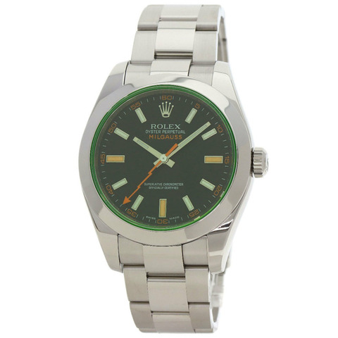 Rolex 116400GV Milgauss 男士不鏽鋼腕錶