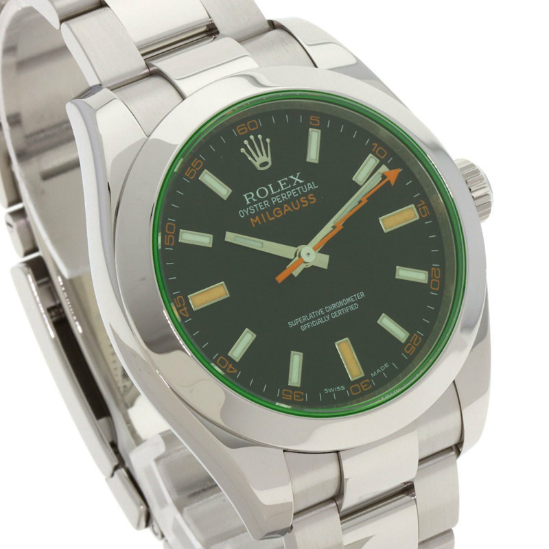 Rolex 116400GV Milgauss 男士不鏽鋼腕錶-3