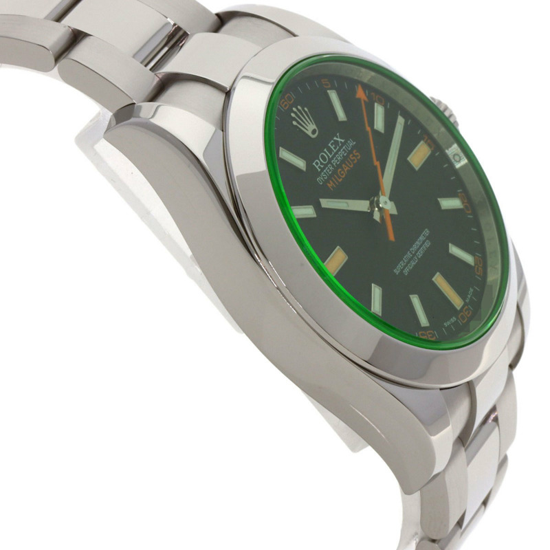 Rolex 116400GV Milgauss 男士不鏽鋼腕錶-5