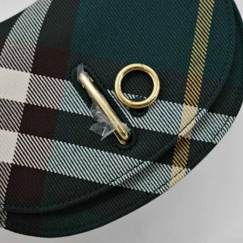 Burberry 巴寶莉 Mini Rocking Horse 綠色格紋 聚酯纖維 棉 馬鞍包 斜背包 肩背包-4