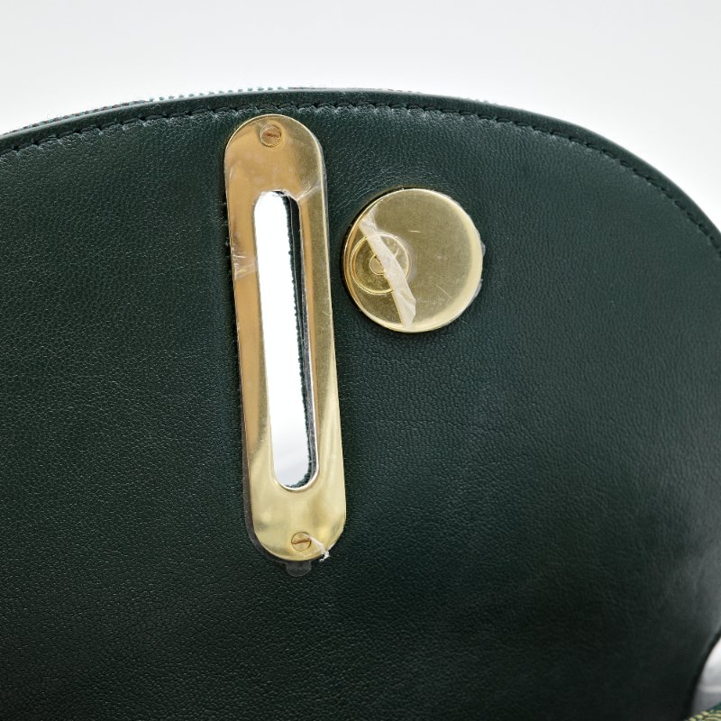 Burberry 巴寶莉 Mini Rocking Horse 綠色格紋 聚酯纖維 棉 馬鞍包 斜背包 肩背包-8