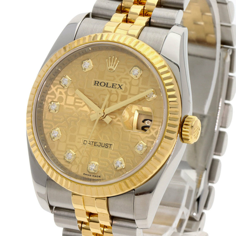 勞力士 116233G Datejust 10P 鑲鑽腕錶 不鏽鋼/SSx18K黃金 男款 ROLEX-2