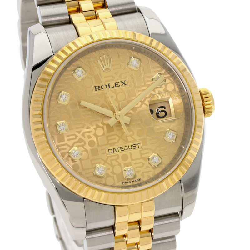 勞力士 116233G Datejust 10P 鑲鑽腕錶 不鏽鋼/SSx18K黃金 男款 ROLEX-3