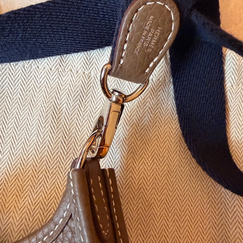 98成新愛馬仕Hermes mini Evelyn bag 大象灰 B刻-7