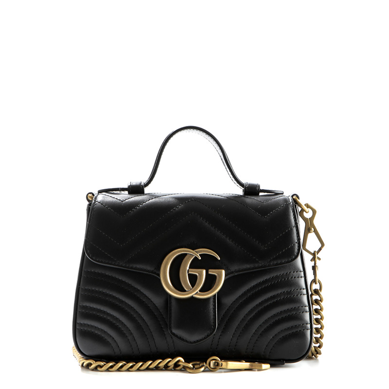 GUCCI GG Marmont迷你手提單肩包-3