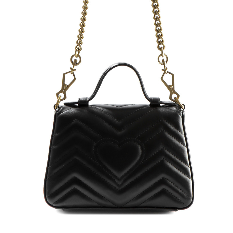 GUCCI GG Marmont迷你手提單肩包-5